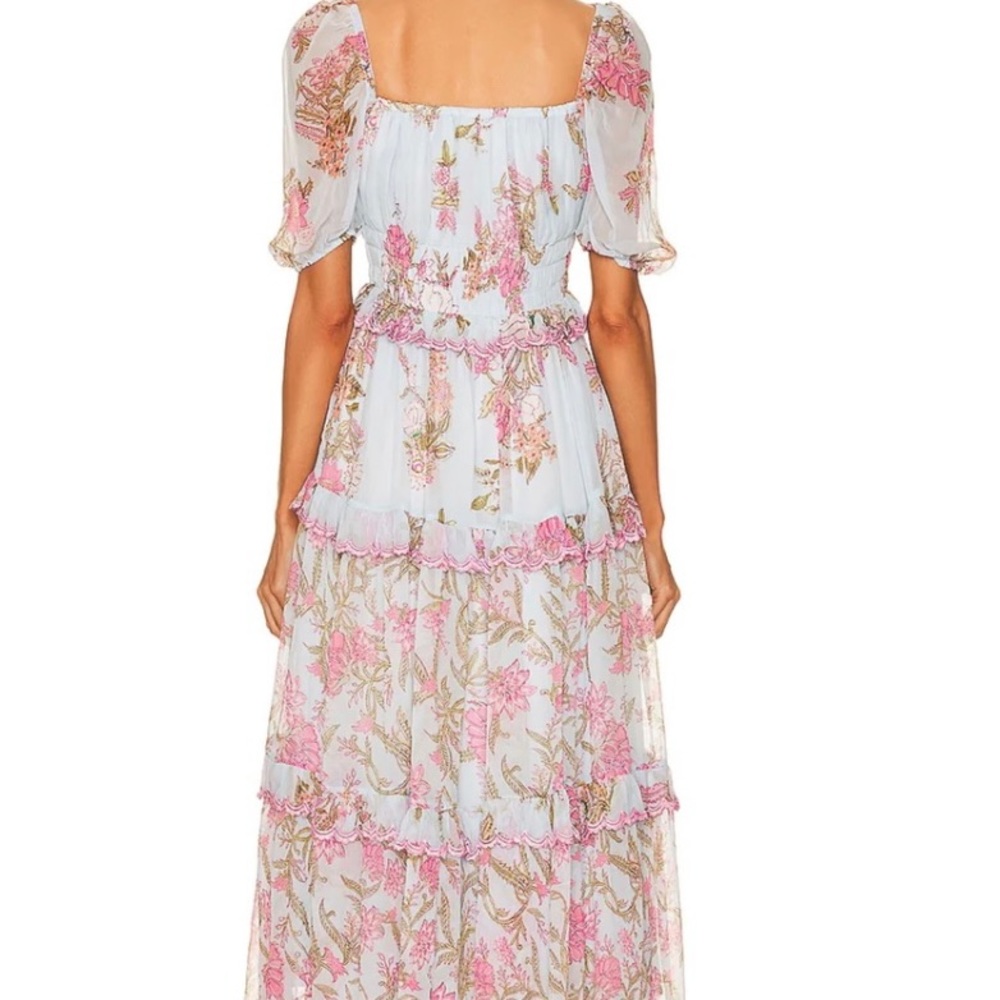 Hemant & Nandita Asia Midi Dress - Powder Blue SIZE M